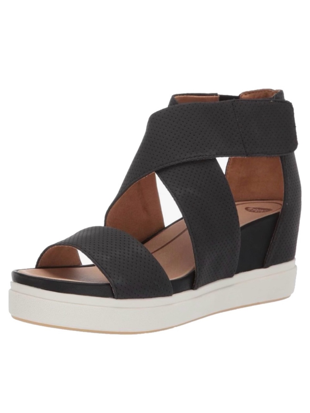 Dr. Scholl's Charcoal Sheena Wedge Sandals